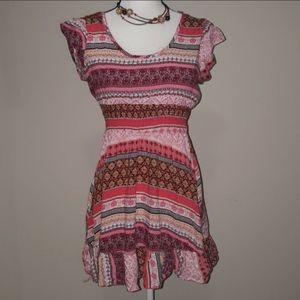 Feathers Colorful Maxi Dress/Tunic